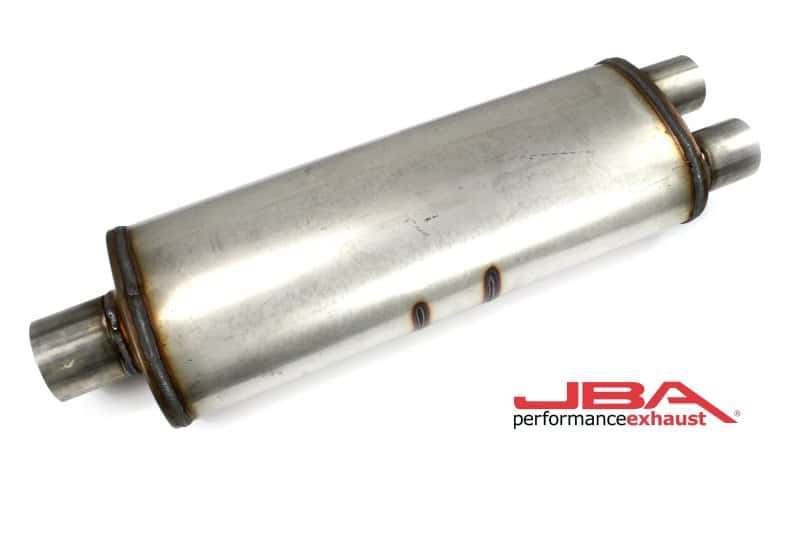 JBA — JBA Universal Chambered 304SS Muffler 25x8x5in 3in Center Inlet/2.5in Dual Outlet
Muffler - view 1