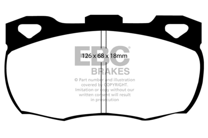 EBC — EBC 92-97 Land Rover Defender Ultimax2 Front Brake Pads
Disc Brake Pad - view 1
