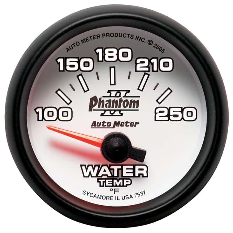 AutoMeter — Autometer Phantom II 52.4mm SSE 100-250 Deg F Water Temperature Gauge
2-1/16" WATER TEMP, - view 3