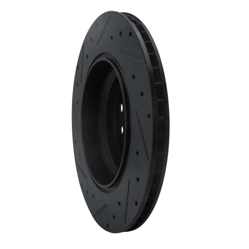 R1 Concepts — R1 07-17 Lexus LS460 Right Rear Drilled & Slotted Black Brake Rotor
R1 Brake Rotor Drill - view 4