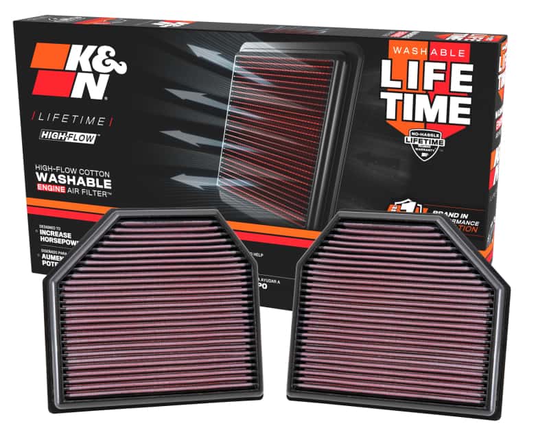 K&N Engineering — K&N Replacement Air Filter for 11-14 BMW M5/M6 4.4L V8 / 2015 M4/M3 3.0L I6  (2 per box)
Replacement Air Filt
Air Filter - view 5
