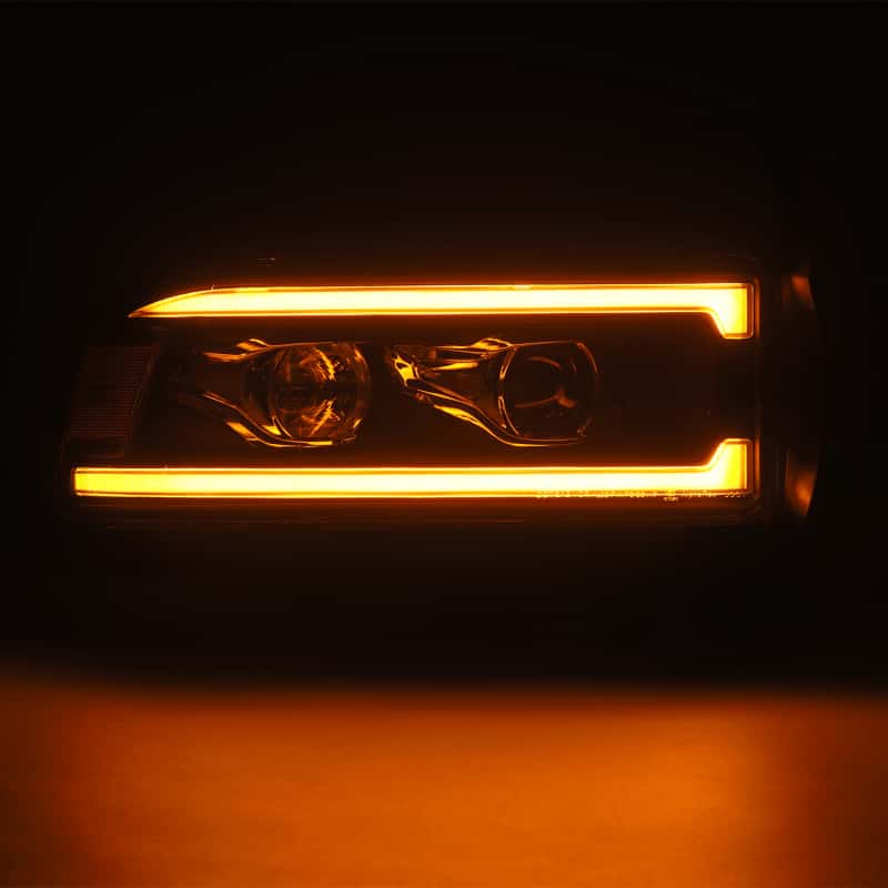 AlphaRex — AlphaRex 94-01 RAM 1500 LUXX LED Proj Headlights Blk w/Activ Light/Seq Signal/SB DRL
Projector Headlights - view 1