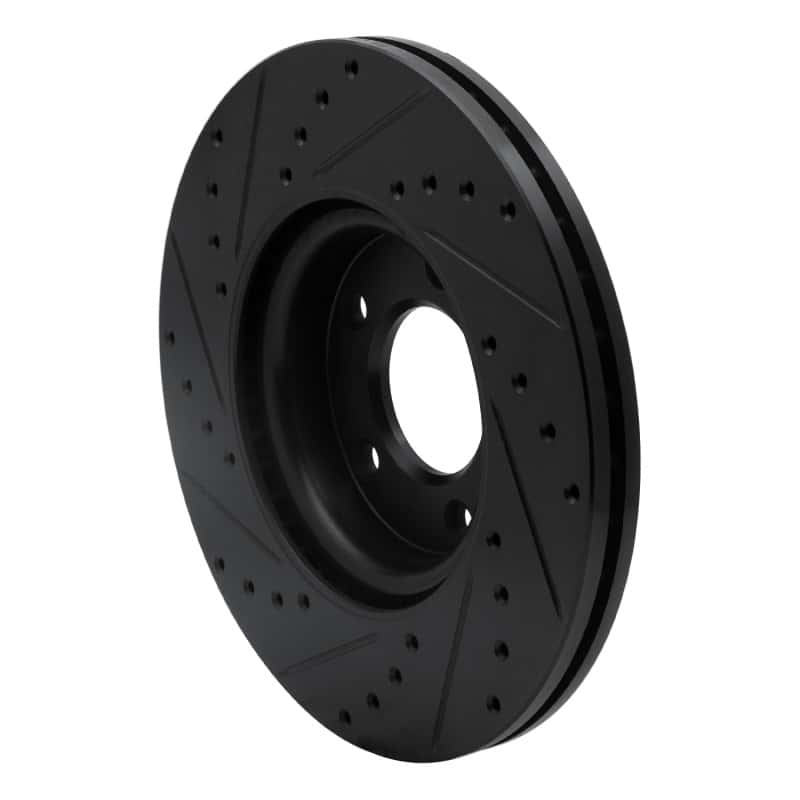 R1 Concepts — R1 04-15 Mazda 5 Front Right Drilled & Slotted Black Brake Rotor
R1 Brake Rotor Drill - view 4
