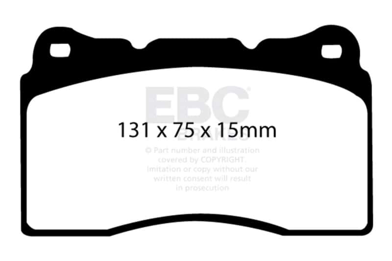 EBC — EBC 04-08 Acura TL 3.2 (Manual)(Brembo) Yellowstuff Front Brake Pads
EBC 17-21 Honda Civic Type-R (FK8) Yellowstuff Front Brake Pads
Disc Brake Pad - view 2
