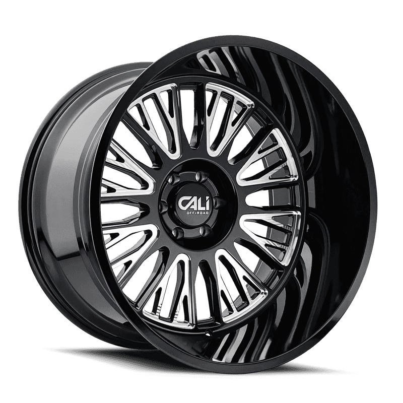 Cali Off-Road — Cali Off-Road 9116 Vertex 24x14 / 8x165.1 BP / -76mm Offset / 125.2mm Hub Gloss Black Milled Wheel
9116 - view 1