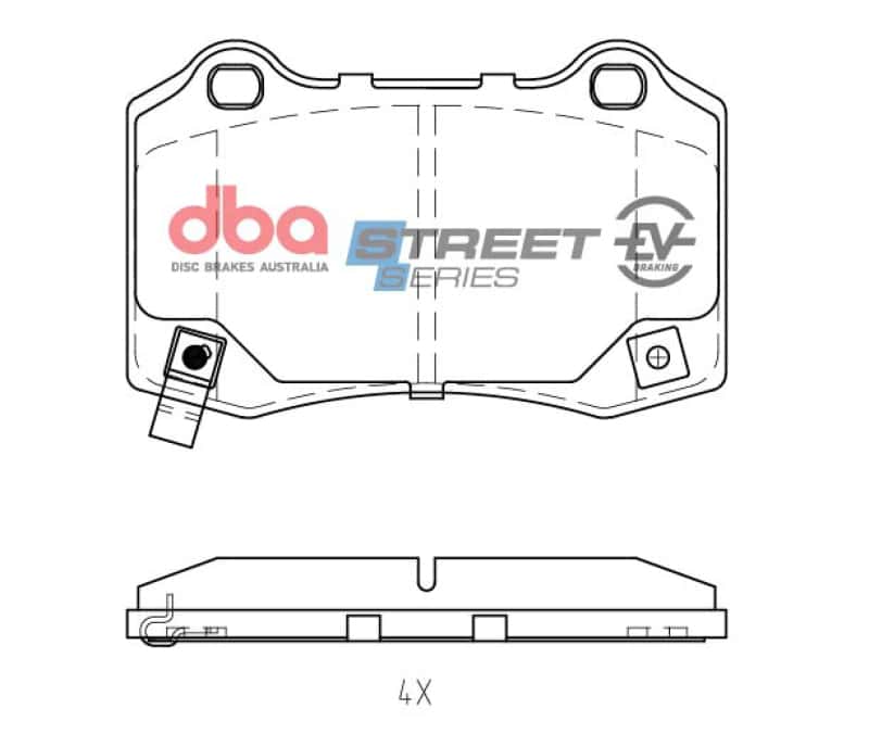DBA — DBA 06-13 Dodge Charger SRT8 Rear SSEV Street Series Brake Pads
Brake Pad - view 1