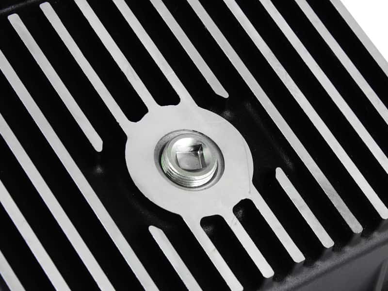aFe — aFe POWER Transmission Pan Ford Trucks 80-92 (AOD Transmission)- Black w/ Machined Fins
Transmission Pan - view 2
