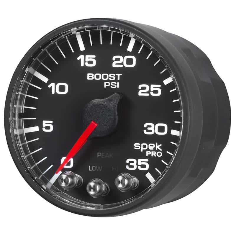 AutoMeter — Autometer Spek-Pro Gauge Boost 2 1/16in 35psi Stepper Motor W/Peak & Warn Black/Black
GA 2" BST 35 BFB SPK - view 3