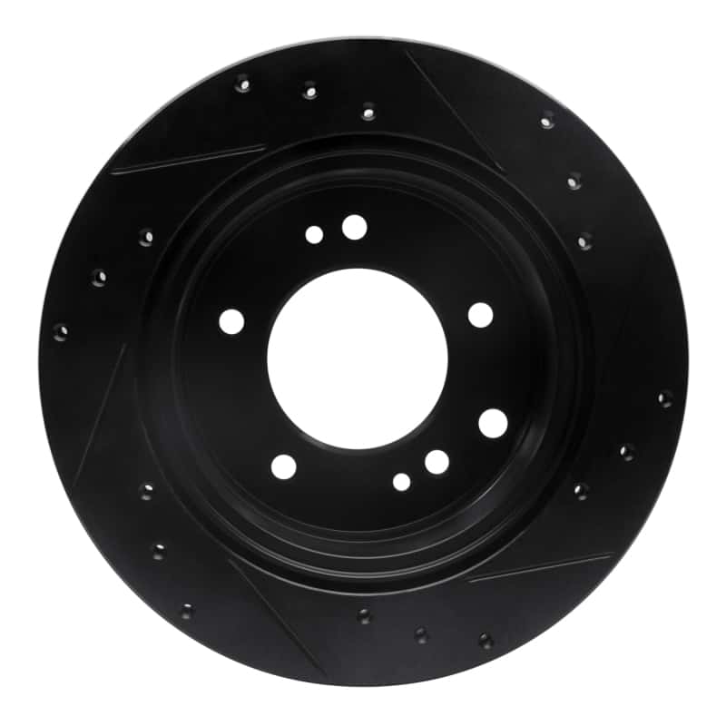 R1 Concepts — R1 03-06 Kia Sorento Rear Left Drilled & Slotted Black Brake Rotor
R1 Brake Rotor Drill - view 5