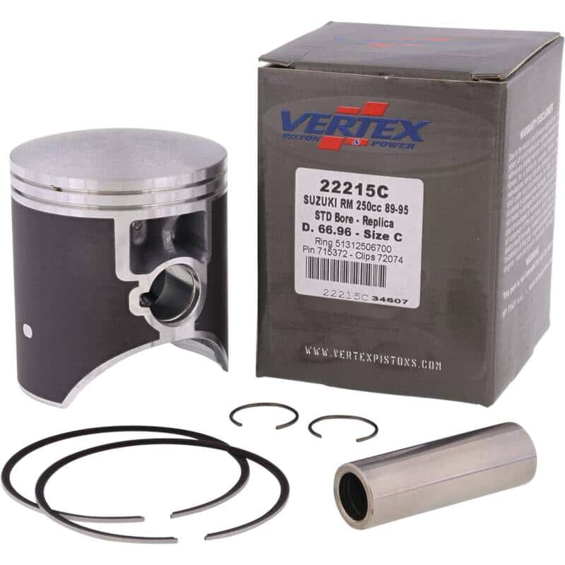 Vertex Pistons — Vertex Piston 89-95 Suzuki RM 250 250cc Cast Replica Piston Kit - view 2