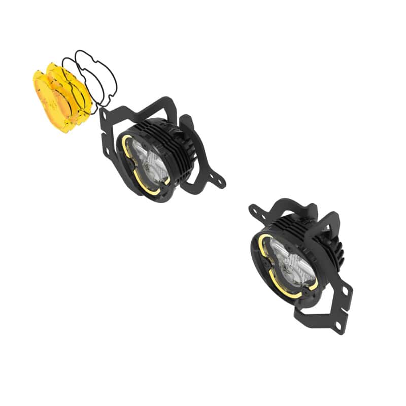 KC HiLiTES — KC HiLiTES FLEX ERA 3 Dual Mode SAE Fog Lights - 2-Light Master Kit for Jeep JL/JT Sport Bumpers - view 9