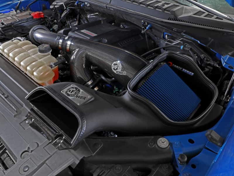 aFe — aFe 17-20 Ford F-150/Raptor Track Series Carbon Fiber Cold Air Intake System With Pro 5R Filters
Track Series Intake  - view 10