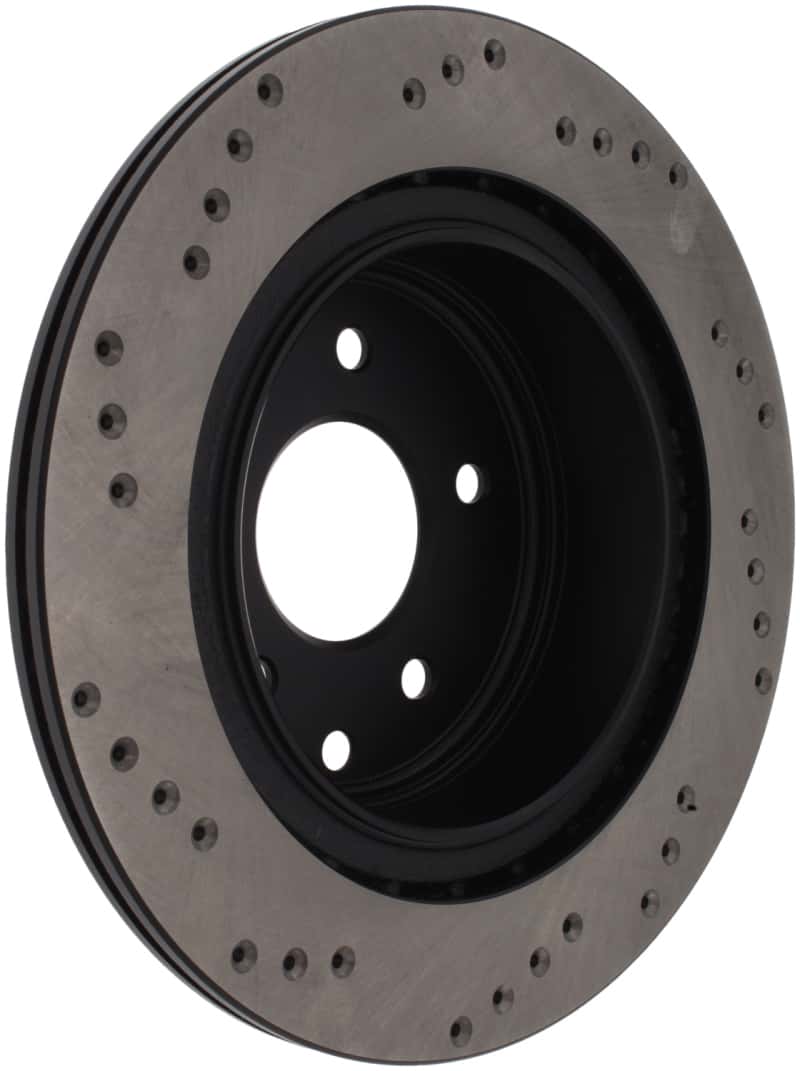 Stoptech — StopTech 08-09 Infiniti EX35 / 05-08 G35 / 09 G37 / 06-09 M35/M45 Drilled Right Rear Rotor
Cross Drilled Rotor
Disc Brake Rotor - view 1