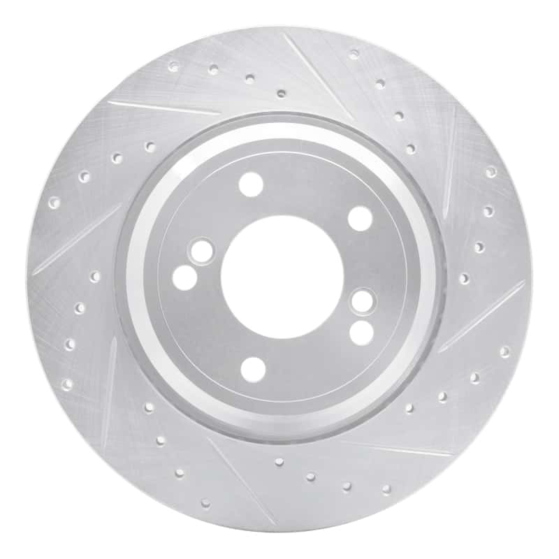 R1 Concepts — R1 00-06 BMW M5 Rear Right Drilled & Slotted Silver Brake Rotor
R1 Brake Rotor Drill - view 1