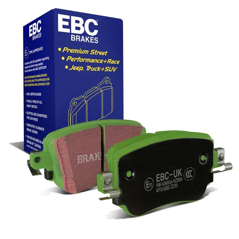 EBC — EBC 15-21 Volkswagen GTi 2.0 Turbo Greenstuff Rear Brake Pads
EBC 15+ Volkswagen GTi 2.0 Turbo Greenstuff Rear Brake Pads
Disc Brake Pad - view 1