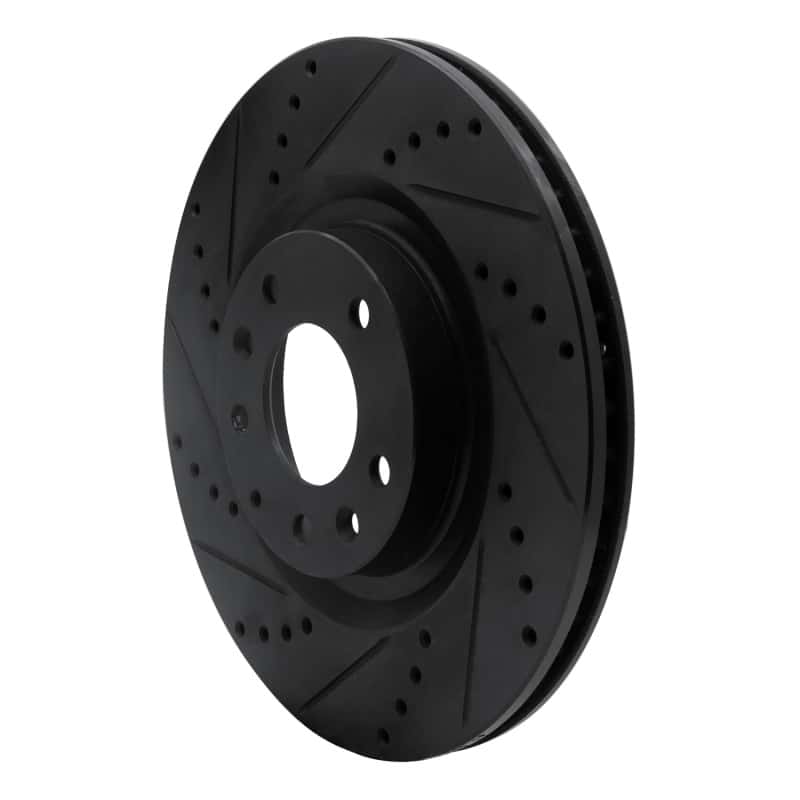 R1 Concepts — R1 04-11 Mazda RX-8 Front Left Drilled & Slotted Black Brake Rotor
R1 Brake Rotor Drill - view 2