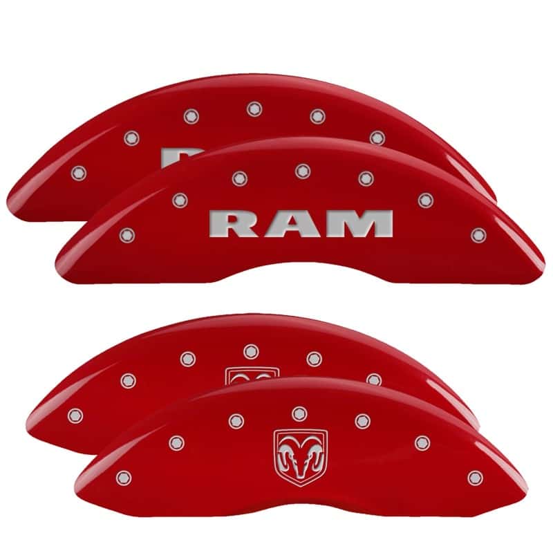 MGP — MGP 4 Caliper Covers Engraved Front RAM Engraved Rear RAMHEAD Red finish silver ch
Caliper Covers - view 1