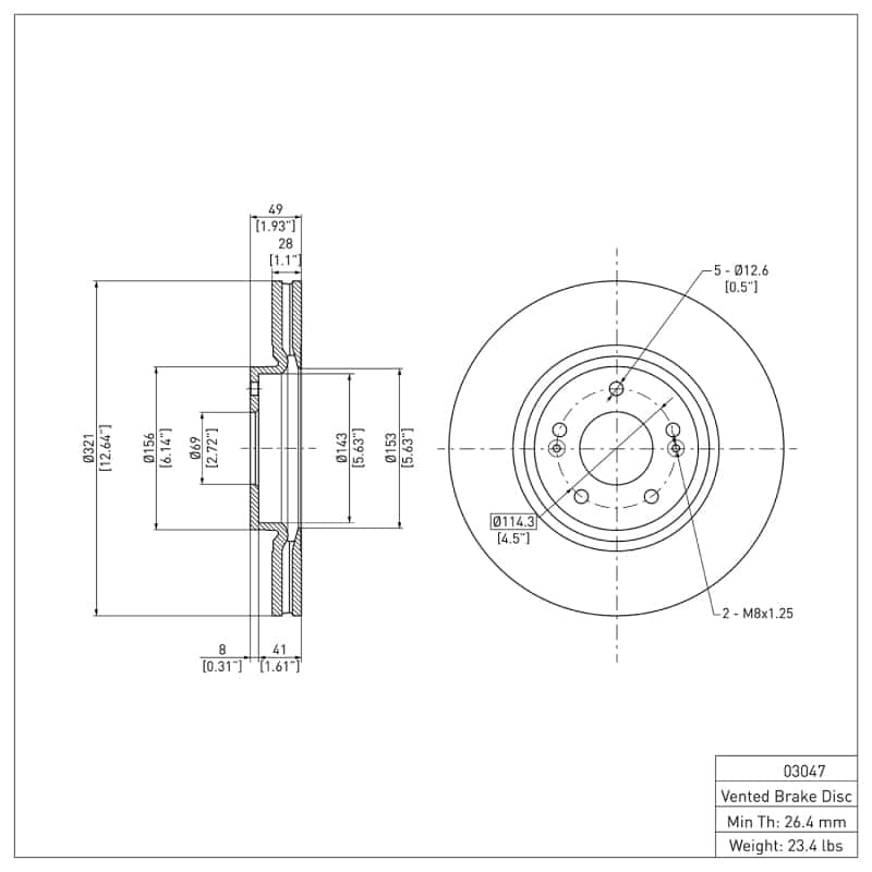 DFC — DFC 07-12 Hyundai Veracruz Front Brake Rotor
DFC Brake Rotor - view 6