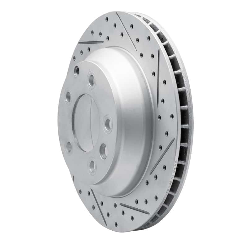 R1 Concepts — R1 03-18 Audi Q7 Rear Right Drilled & Slotted Geo-Carbon Rotor - view 2