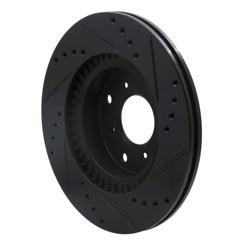 R1 Concepts — R1 87-90 Acura Legend Front Left Drilled & Slotted Black Brake Rotor
R1 Brake Rotor Drill - view 4