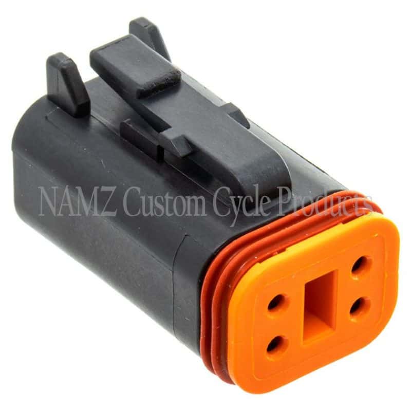 NAMZ — NAMZ Deutsch DT Series 4-Wire Plug & Wedgelock - Black (HD 72114-94BK) - view 1