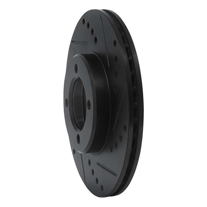R1 Concepts — R1 84-87 Toyota Corolla (US/Canada) Front Right Drilled & Slotted Black Brake Rotor
R1 Brake Rotor Drill - view 2