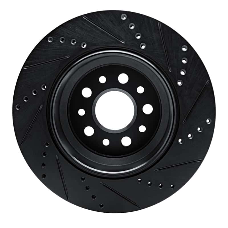 R1 Concepts — R1 14-16 Maserati Ghibli Rear Left Drilled & Slotted Black Brake Rotor
R1 Brake Rotor Drill - view 5