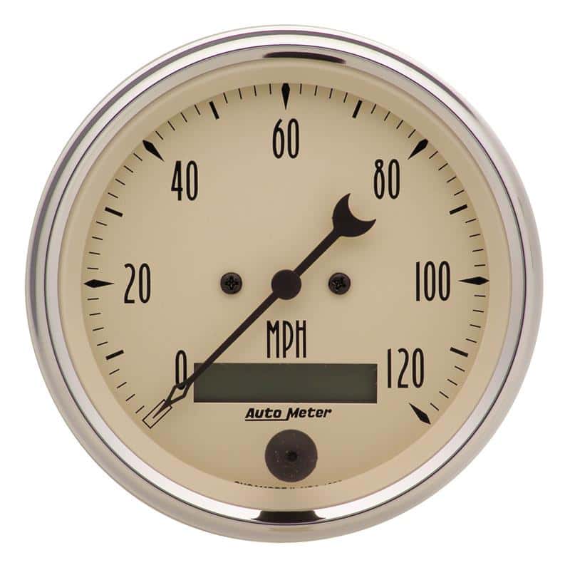 AutoMeter — AutoMeter Gauge Speedo. 3-3/8in. 120MPH Elec. Prog. W/ Lcd Odo Antique Beige
3.4" SPD ELE LCD AB - view 2