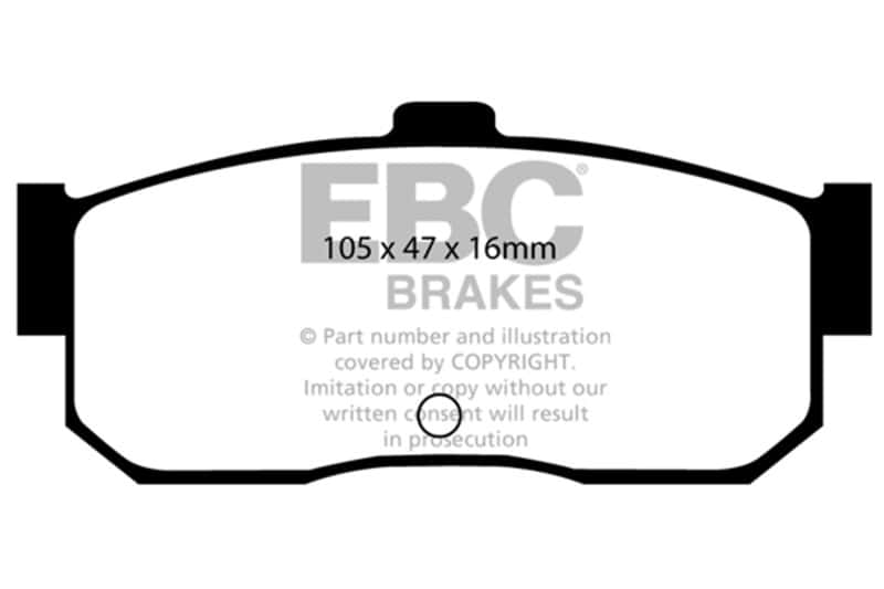 EBC — EBC 91-97 Infiniti G20 2.0 Ultimax2 Rear Brake Pads
Disc Brake Pad - view 1