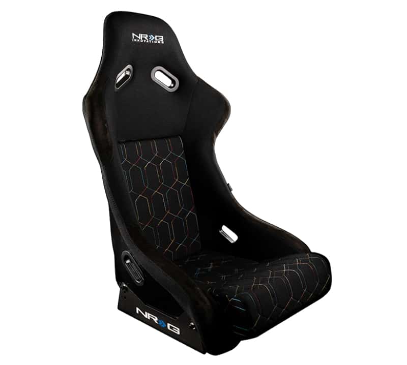 NRG — NRG FRP Bucket Seat (Black w/ Multi Color Geometric Pattern) - Large - view 2