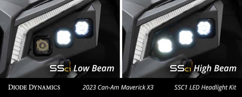 Diode Dynamics — Diode Dynamics 17-24 Can-Am Maverick X3 C1 Headlamp Kit - Sport White ABL (Pair) - view 7