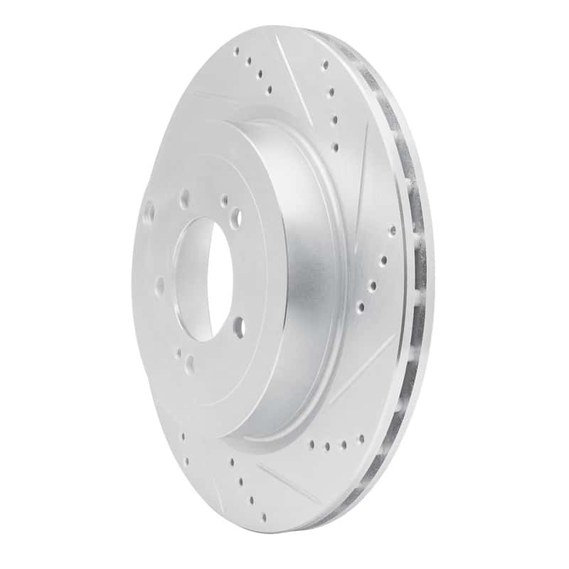 R1 Concepts — R1 08-15 Mitsubishi Lancer Rear Right Drilled & Slotted Silver Brake Rotor
R1 Brake Rotor Drill - view 2