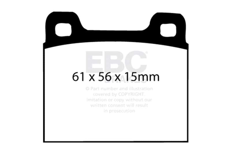EBC — EBC 64-69 Porsche 911 2.0 (M Caliper) (Solid front rotor) Redstuff Front Brake Pads
EBC 73-77 Porsche 911 2.7L Redstuff Front/Rear Brake Pads
Disc Brake Pad - view 1