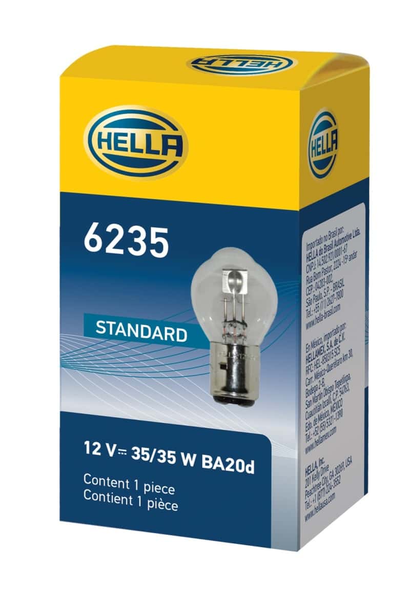 Hella — Hella Bulb 6235 12V 35/35W Ba20D B11 S2
6235 Incan Bulb - view 7