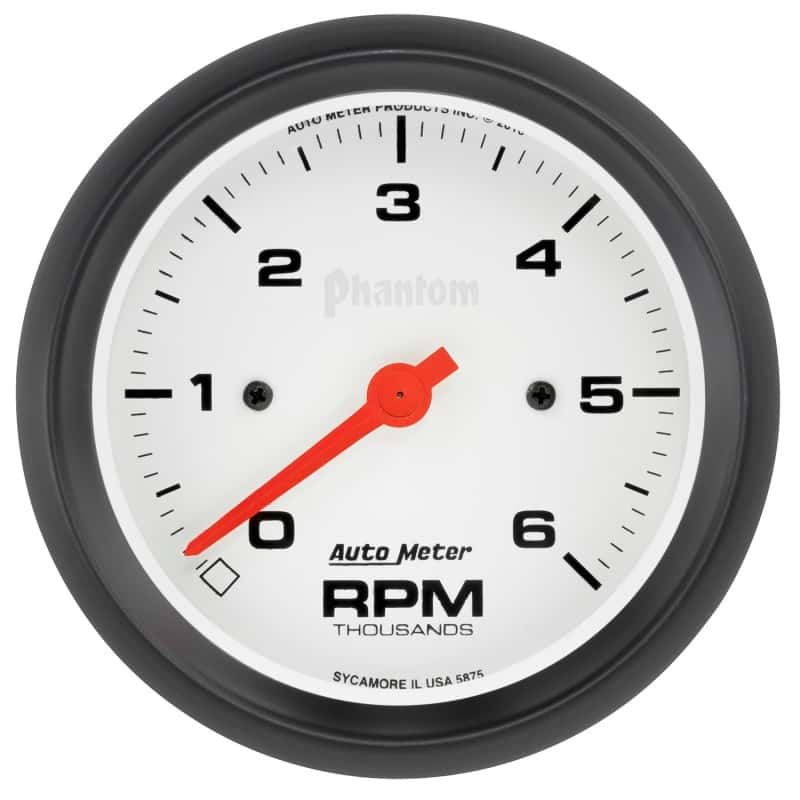AutoMeter — Autometer Phantom 6000RPM 3-3/8in. In-Dash Tachometer Gauge
3-3/8" TACH, 6,000 R - view 1