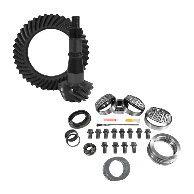 Yukon Gear & Axle — Yukon Gear 9.5in GM 4.11 Rear Ring & Pinion Install Kit Axle Bearings and Seals
Gear & Install Pkg
Gear/Install Pkg - view 1