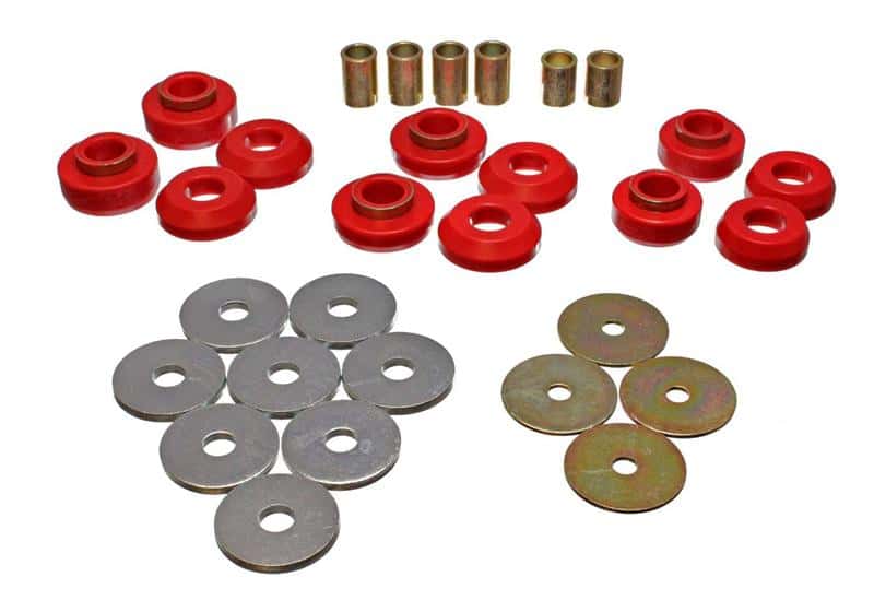 Energy Suspension — Energy Suspension 75-79 Chevrolet Nova / Chevy II Red Body Mount Set
BodyMntBshKt - view 3