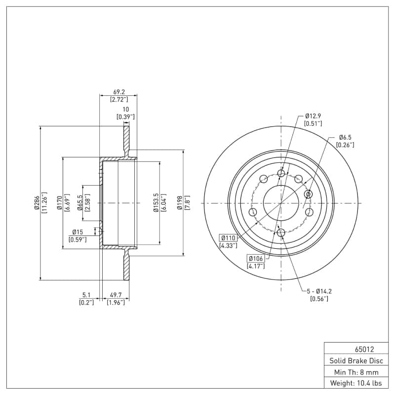 DFC — DFC 99-10 Saab 9-5 Rear GeoSPEC Coated Rotor
DFC Brake Rotor - view 6