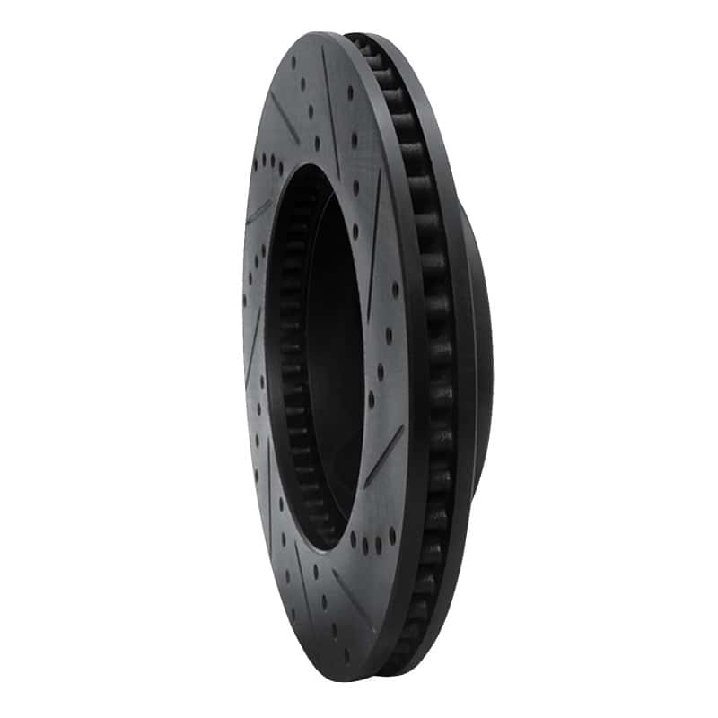 R1 Concepts — R1 03-03 Dodge Durango Front Left Drilled & Slotted Black Brake Rotor
R1 Brake Rotor Drill - view 4