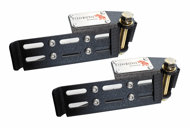 Fishbone Offroad — Fishbone Offroad 2007+ Jeep Wrangler/Gladiator Steel - Black Foot Peg Set - view 1