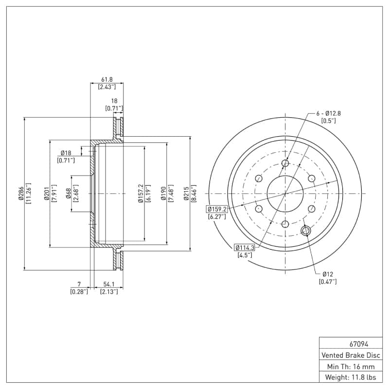 DFC — DFC 05-25 Nissan Frontier Rear GeoSPEC Coated Rotor
DFC Brake Rotor - view 6