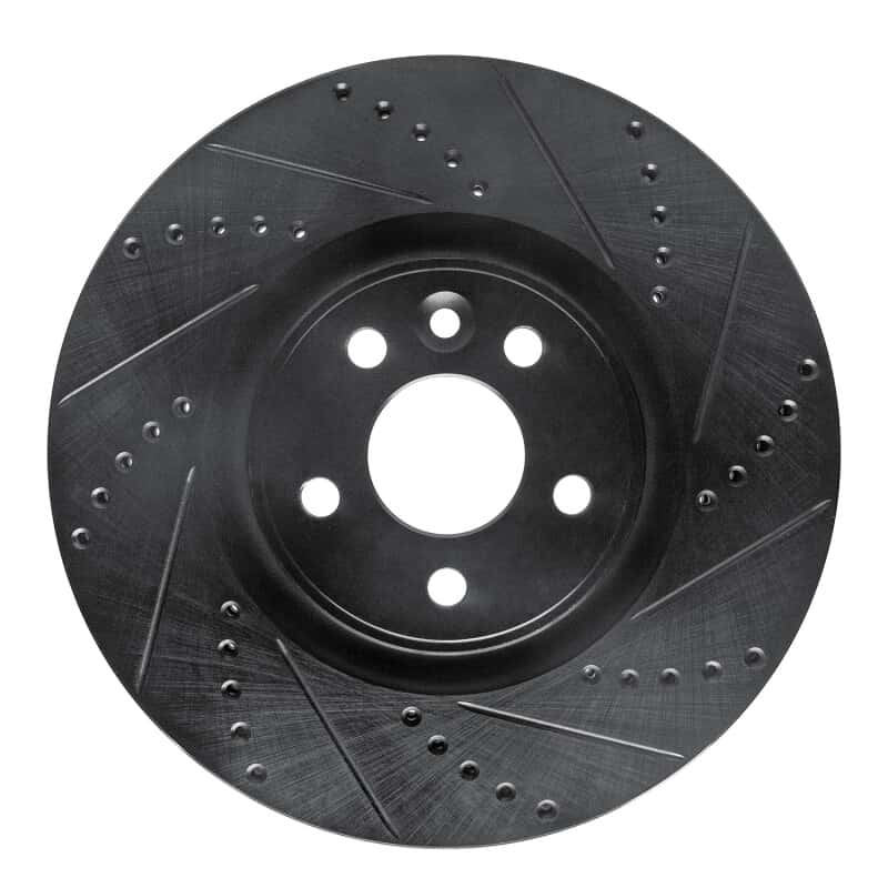 R1 Concepts — R1 2007-2016 Volvo S60 Front Right Drilled & Slotted Black Brake Rotor
R1 Brake Rotor Drill - view 1