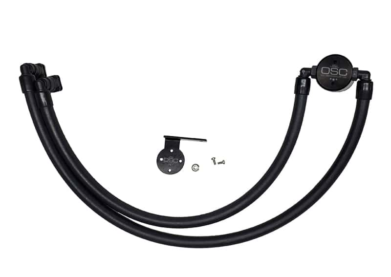J&L — J&L 17-22 Ford F-250 6.2L/7.3L Passenger Side Oil Separator 3.0 - Black Anodized
Oil Separator - view 1