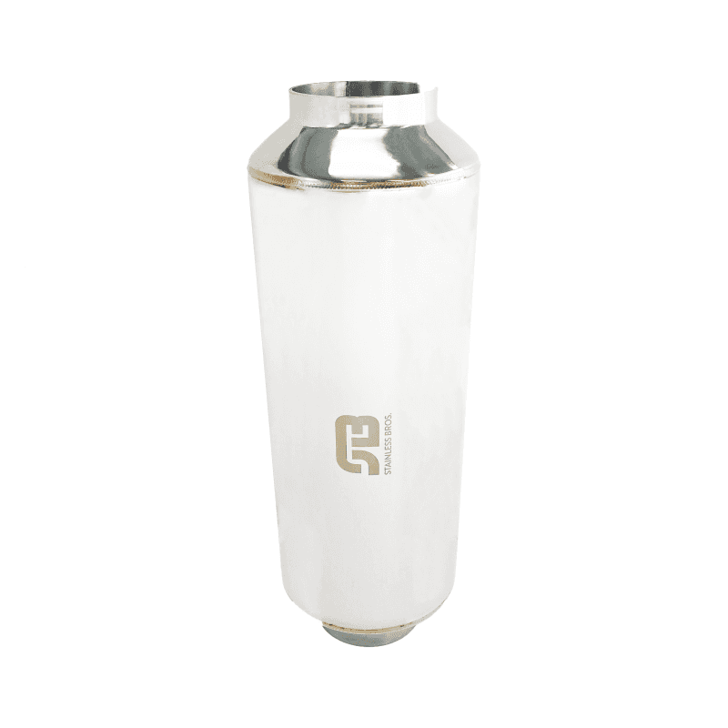 Stainless Bros — Stainless Bros 17in Overall Length 3.5in SS304 Polished Finish Lightweight Race Muffler - view 2