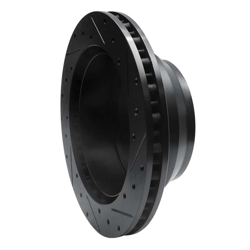 R1 Concepts — R1 99-04 Ford F-350 Super Duty 2WD Rear Left Drilled & Slotted Black Brake Rotor
R1 Brake Rotor Drill - view 4