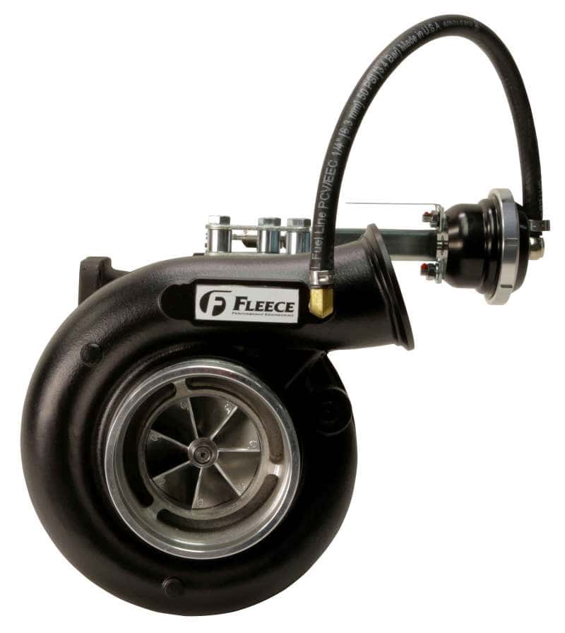 Fleece Performance — Fleece Performance 94-02 HX35 63mm FMW Holset Cheetah Turbocharger
Turbo - view 1