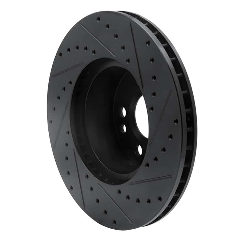 R1 Concepts — R1 91-99 Mercedes-Benz 300SD Front Left Drilled & Slotted Black Brake Rotor
R1 Brake Rotor Drill - view 4