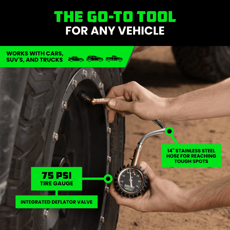 Rhino USA — Rhino USA 75 Psi Analog Heavy Duty Tire Pressure Gauge
Tire Gauge - view 2