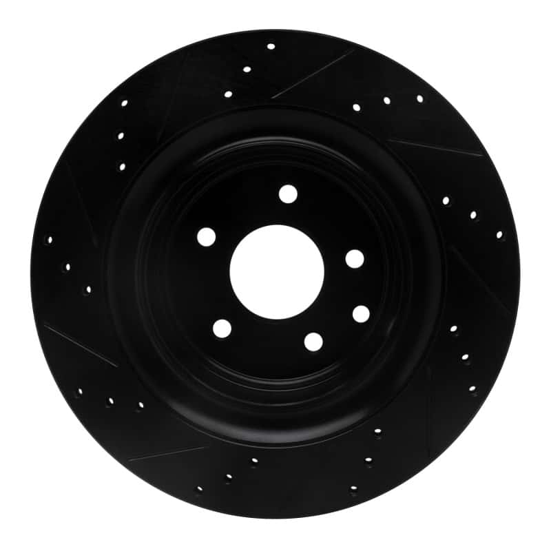 R1 Concepts — R1 07-15 Infiniti G35 Rear Right Drilled & Slotted Black Brake Rotor
R1 Brake Rotor Drill - view 5