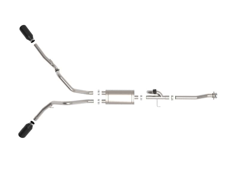 aFe — aFe Gemini XV 3in 304 SS Cat-Back Exhaust 2021 Ford F-150 V6 2.7L/3.5L (tt)/V8 5.0L w/ CO Black Tips
Cat-Back Exhaust - view 3